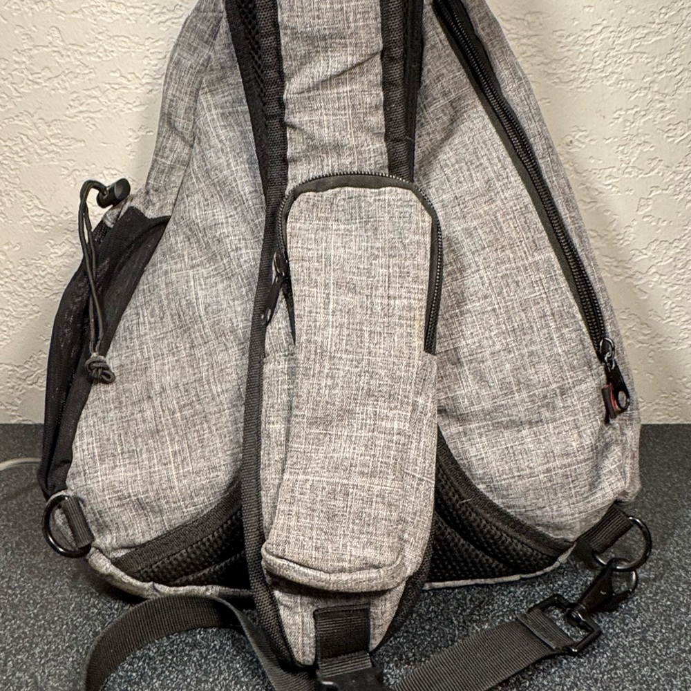 Modern Gray and Black Backpack with Adjustable Straps - Picture 10 of 10